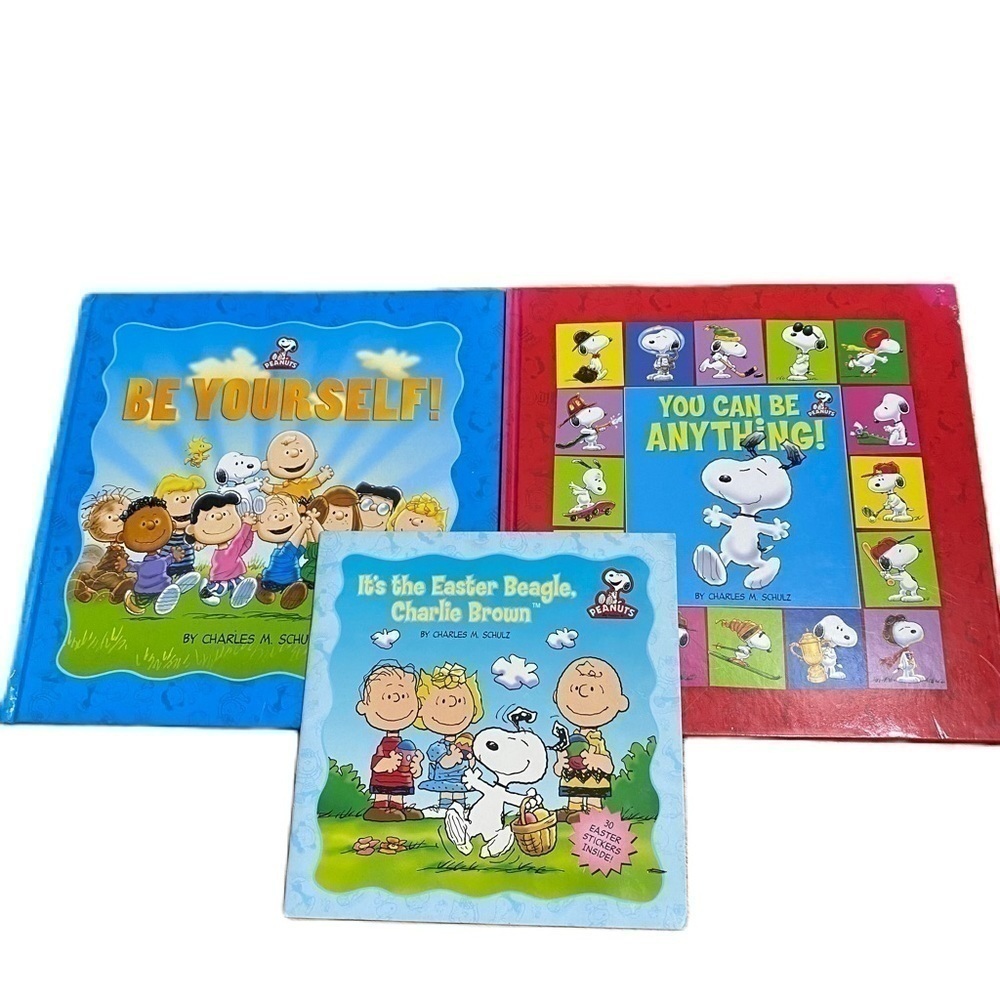 Vintage Peanuts Snoopy Book Collection Bundle Be Yourself Easter Beagle You Can